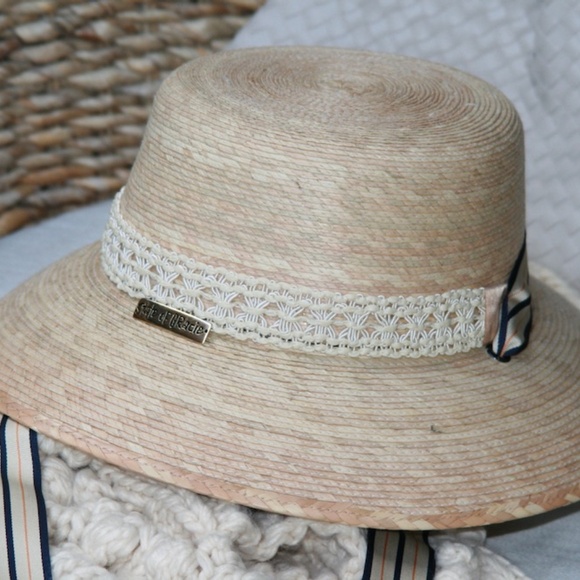 HAT BOATER FLAT WIDE BRIM PALMA STRAW main image 11